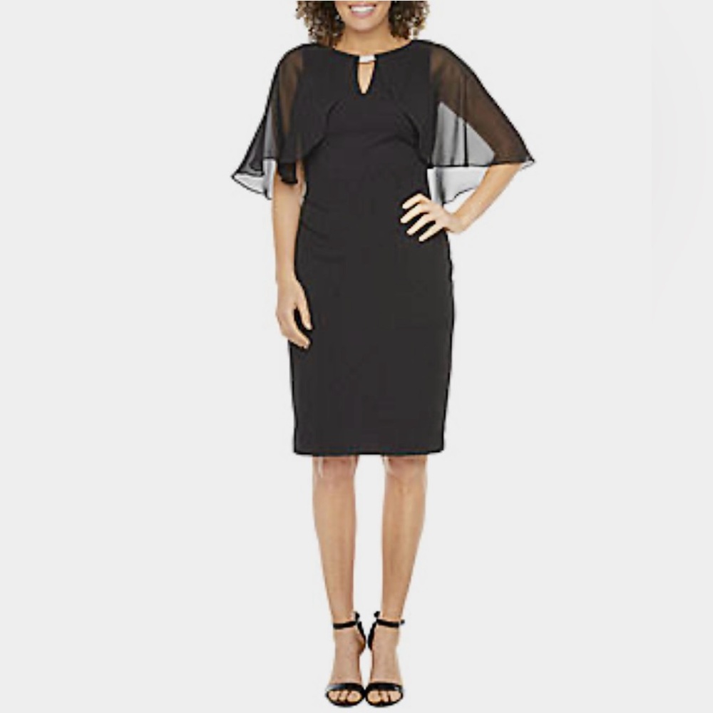 ✨NWT✨ Jessica Howard 3/4 Sleeve Cape Shift Dress